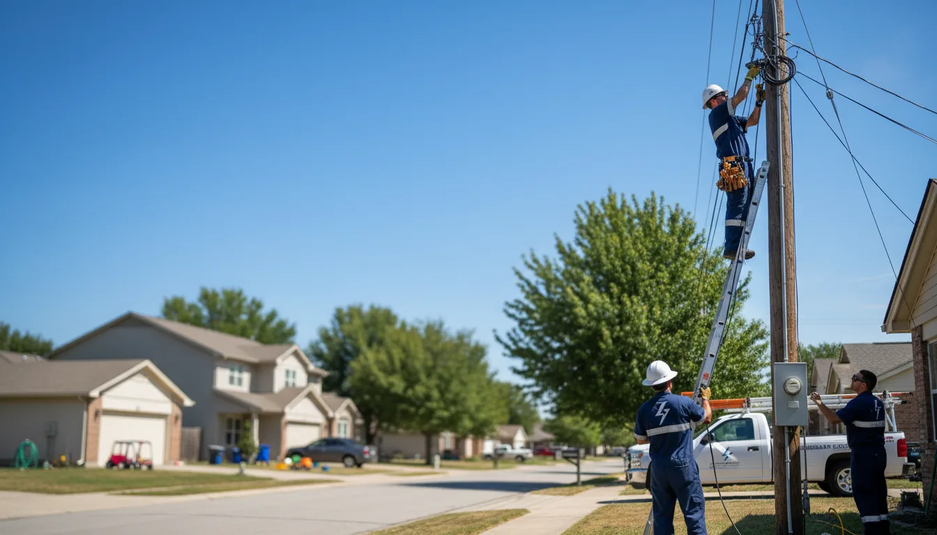 Residential electrician providing installation services in Regent, ND